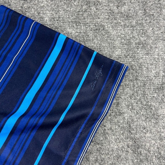 Ben Hogan Polo Shirt Mens 3XL Blue Excellent Performance PowerAir Striped Golf - Picture 6 of 6